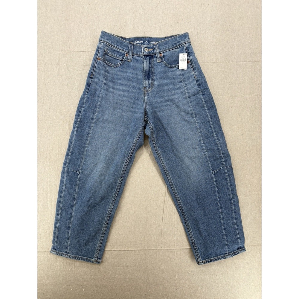 Old Navy High Rise Barrel Leg Women's Jeans Size 2 Petite